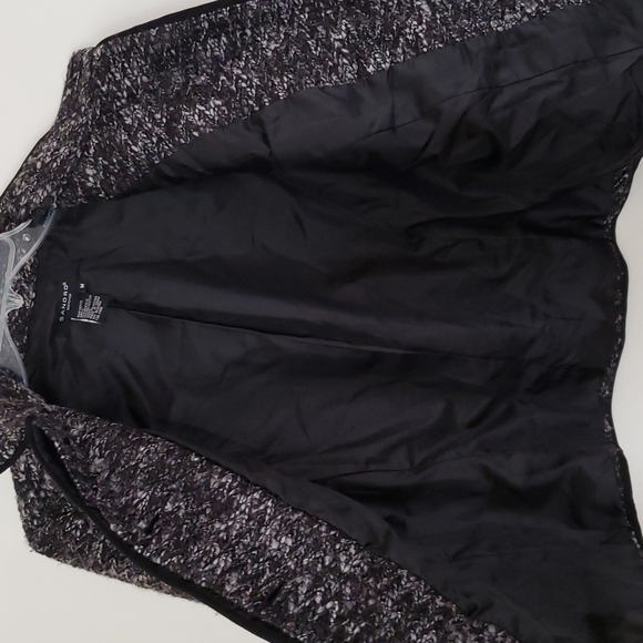 Sandro sportswear black & white tweed evening jacket, blazer, womens size medium - Picture 6 of 9